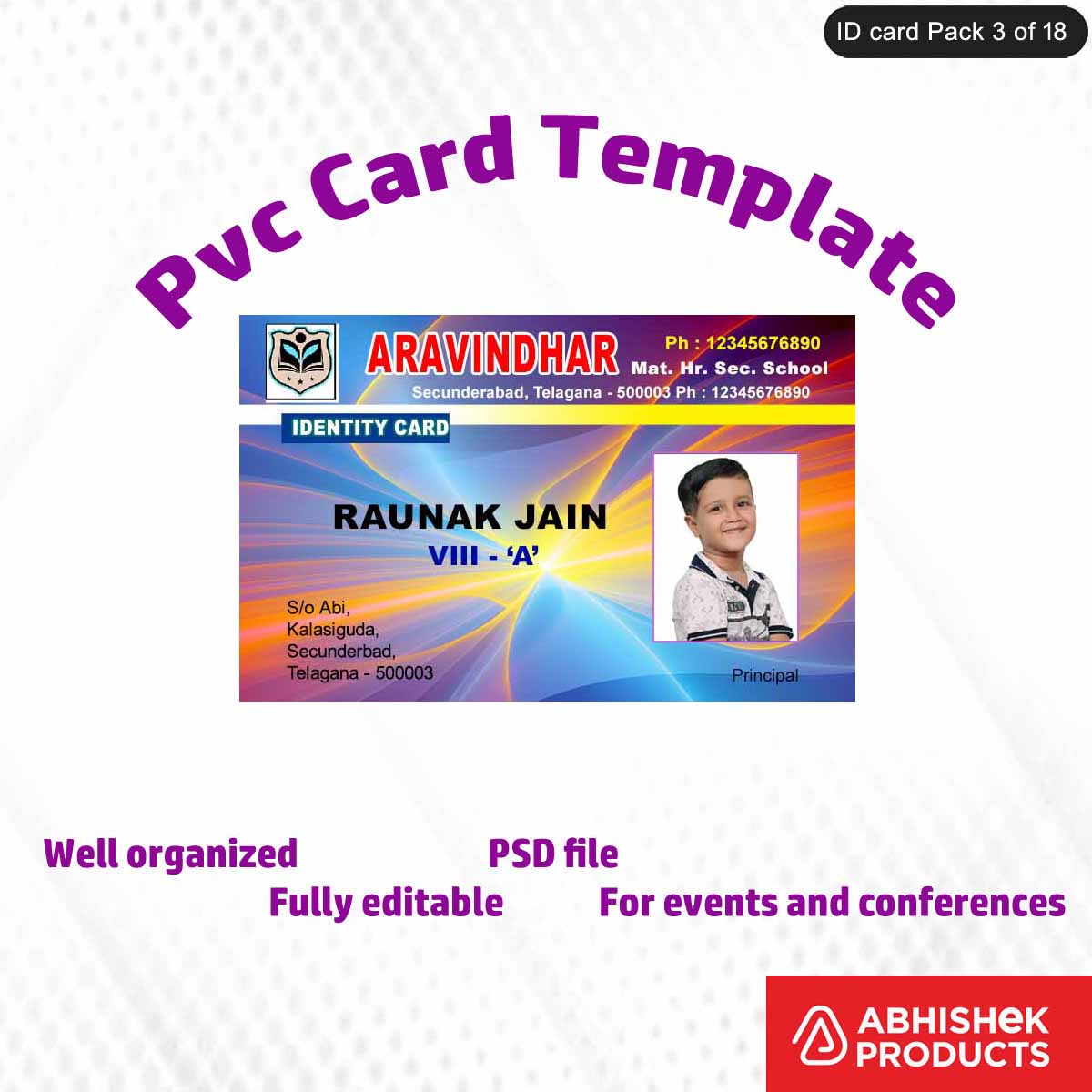 50 Creative ID Card Design PSD Templates | Modern Style - View 29 - abhishekid.com