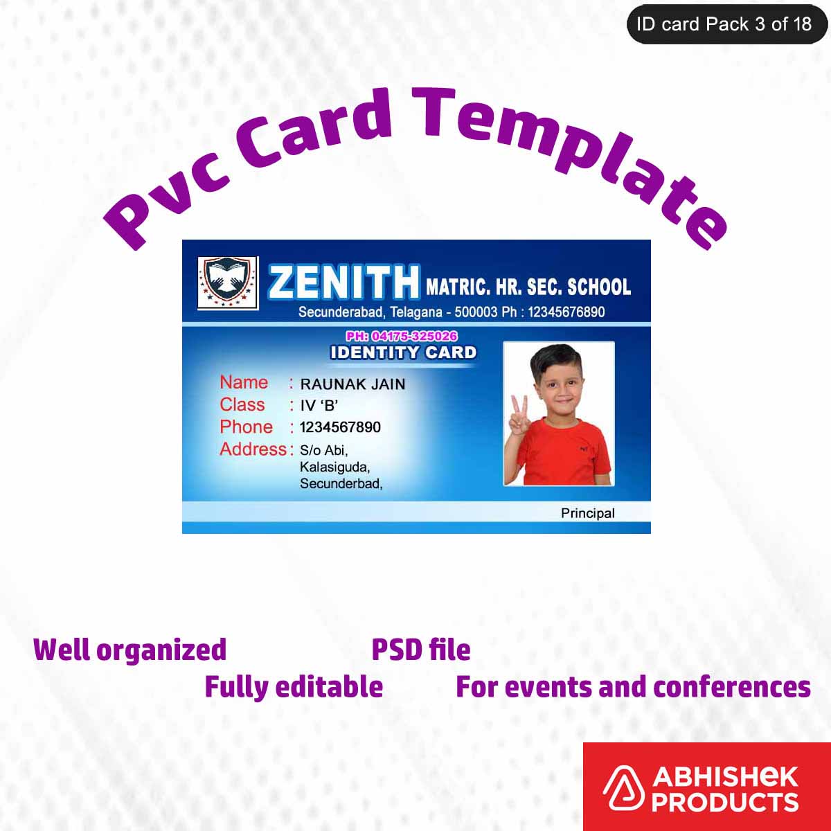 50 Creative ID Card Design PSD Templates | Modern Style - View 28 - abhishekid.com