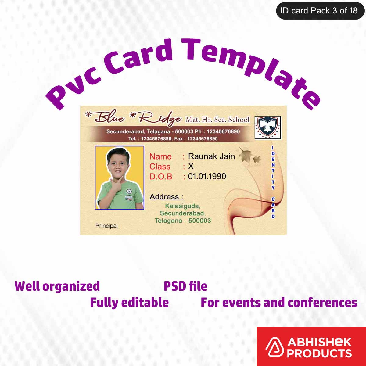 50 Creative ID Card Design PSD Templates | Modern Style - View 25 - abhishekid.com