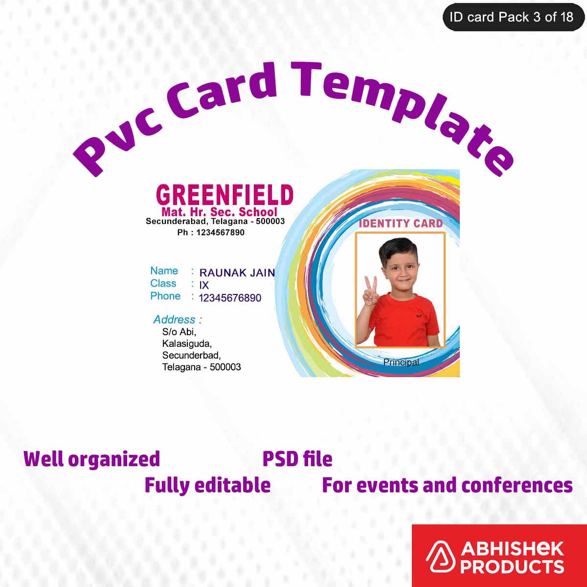 50 Creative ID Card Design PSD Templates | Modern Style - View 23 - abhishekid.com