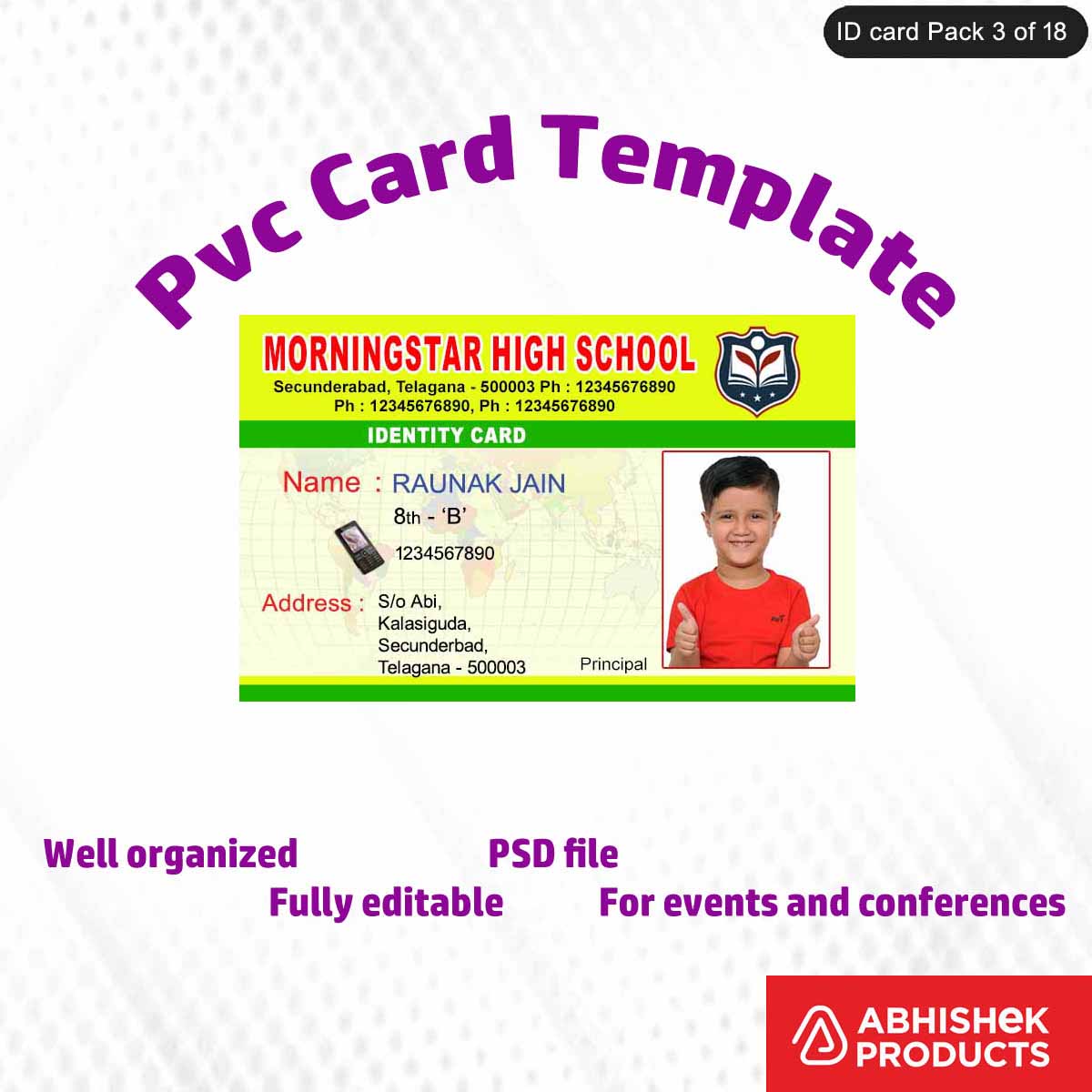 50 Creative ID Card Design PSD Templates | Modern Style - View 20 - abhishekid.com