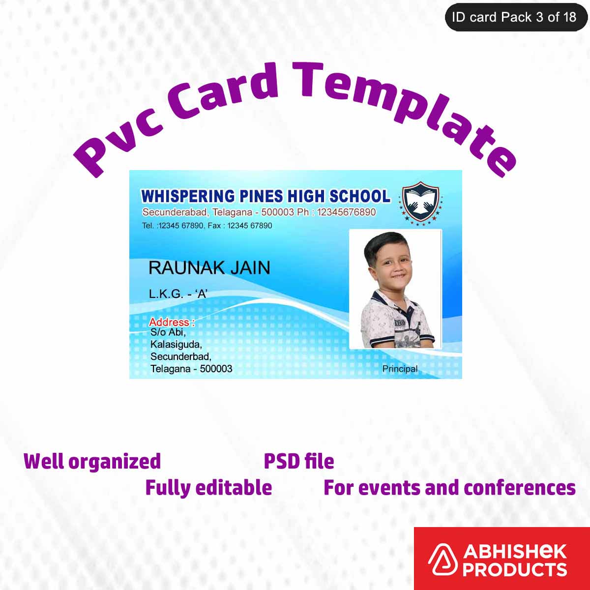 50 Creative ID Card Design PSD Templates | Modern Style - View 13 - abhishekid.com