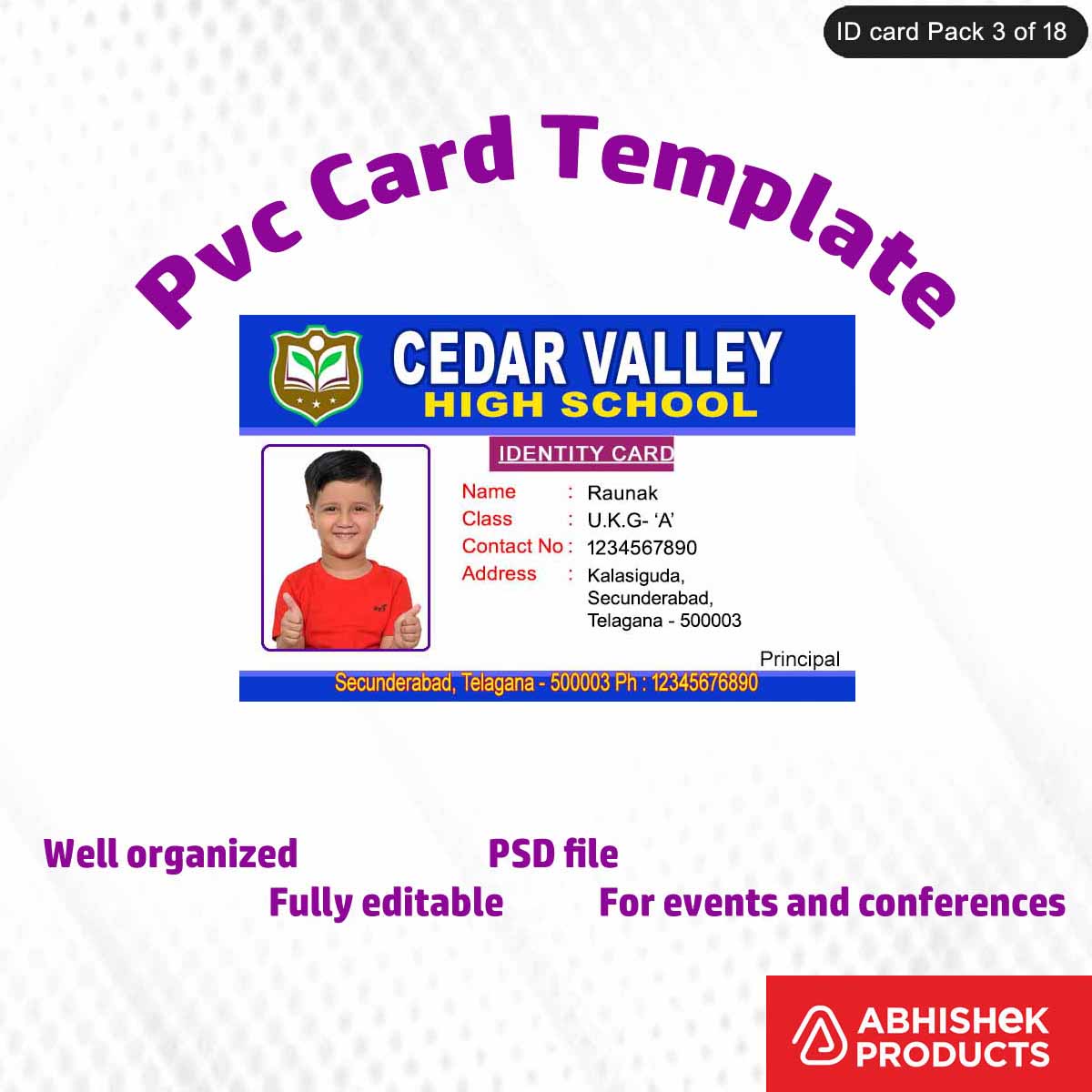50 Creative ID Card Design PSD Templates | Modern Style - View 47 - abhishekid.com