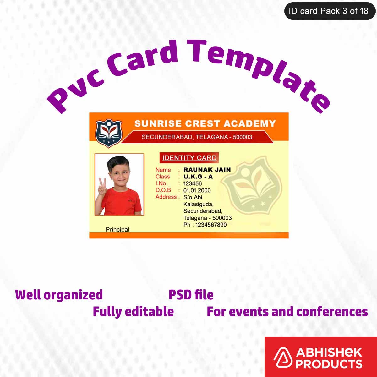 50 Creative ID Card Design PSD Templates | Modern Style - View 46 - abhishekid.com