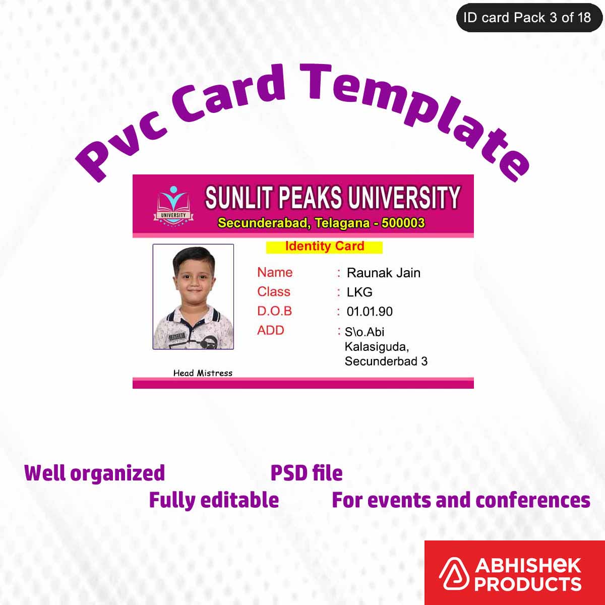 50 Creative ID Card Design PSD Templates | Modern Style - View 45 - abhishekid.com