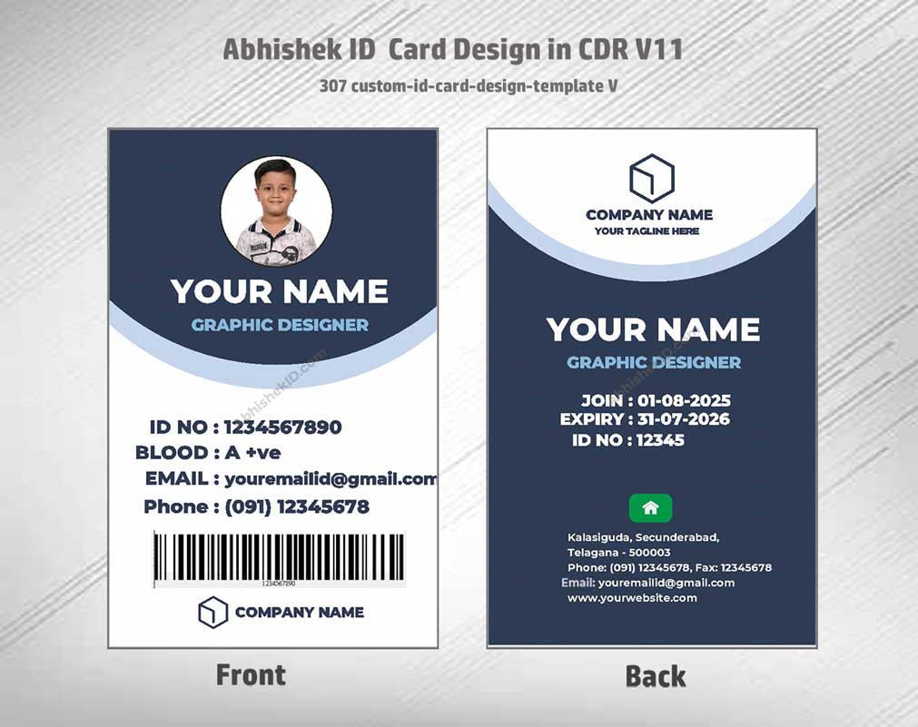 CorelDraw ID Card Templates for corporate office use and custom employee badge creation.