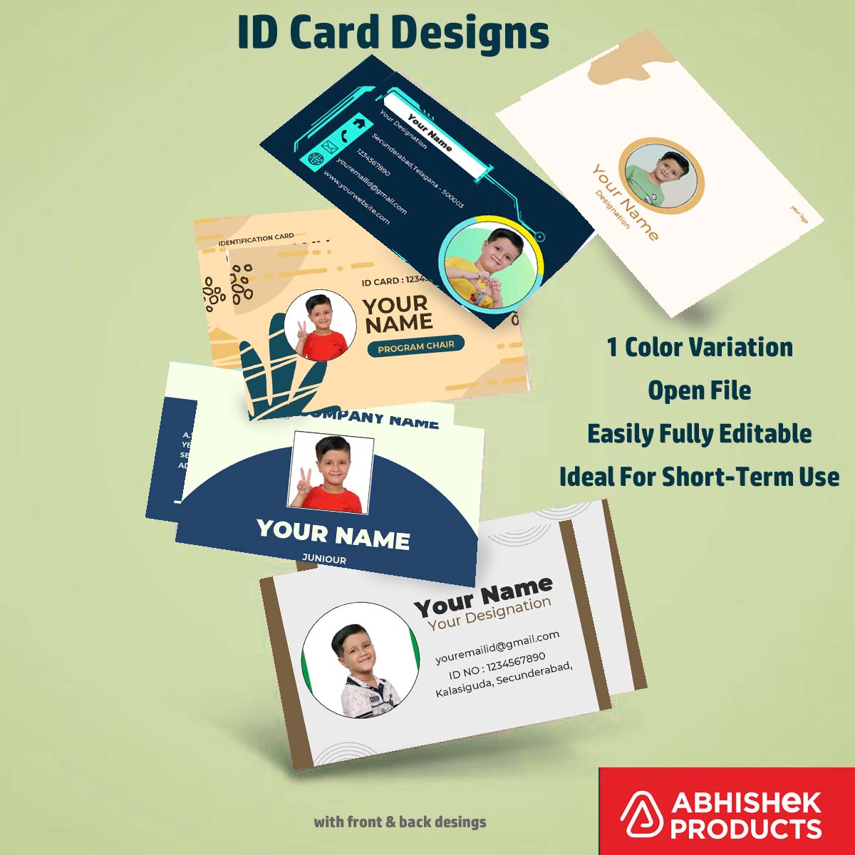 ID Card CorelDraw Templates Bundle structured for automotive assembly staff tags and car manufacturing access.