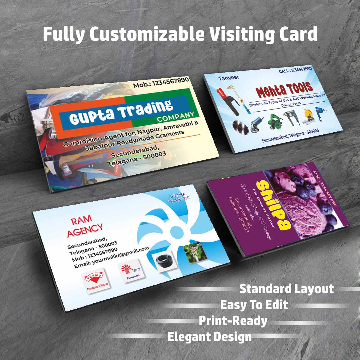 3/10 बिजनेस विजिटिंग कार्ड डिज़ाइन फ़ाइलें - 100 CDR v11 टेम्प्लेट फ़ाइलें - पियानो क्लास, माइंड ट्रेनिंग, म्यूज़िक क्लास, सिंगिंग क्लास, कंप्यूटर क्लास, कंस्ट्रक्शन, ईंटें, रियल एस्टेट, कूरियर