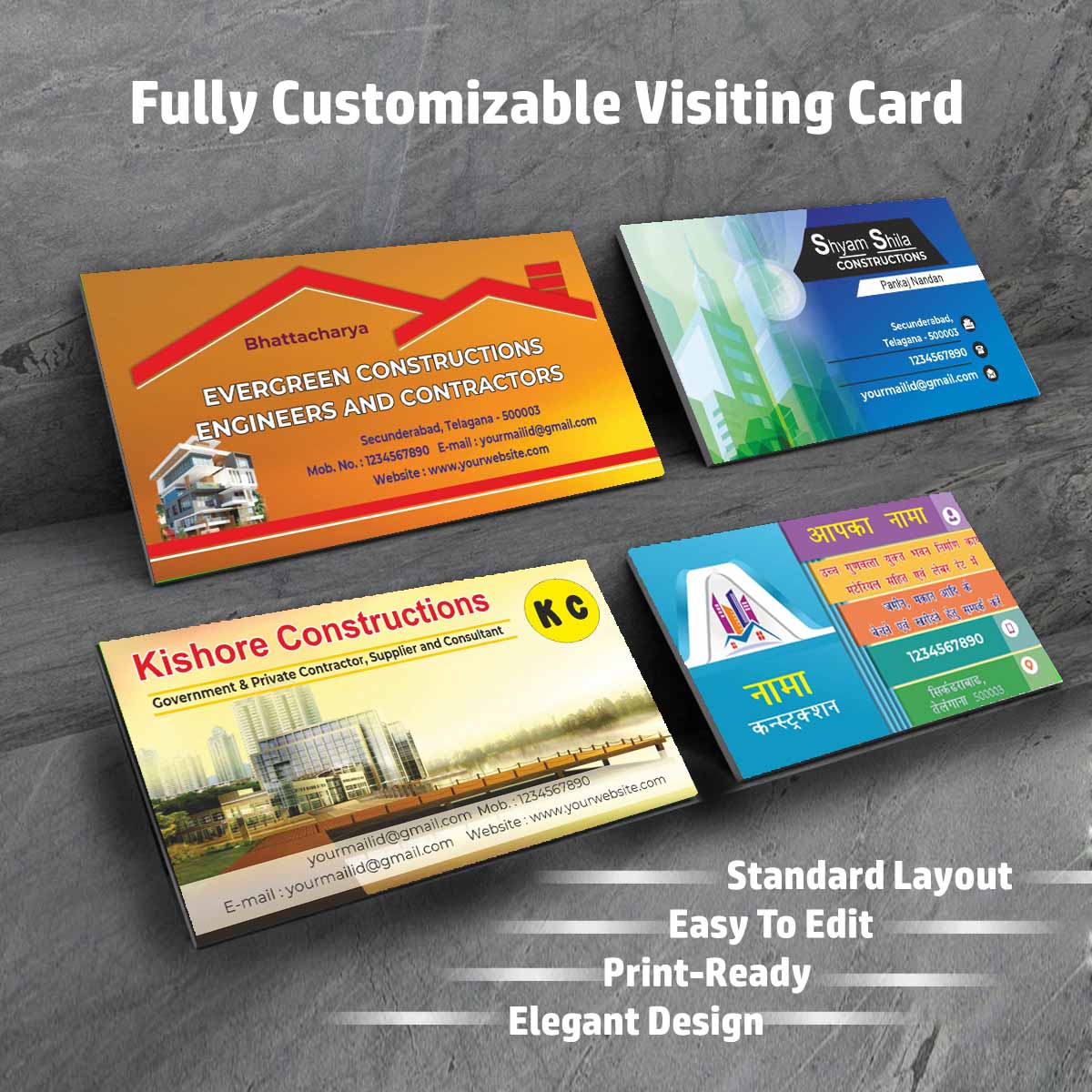 3/10 बिजनेस विजिटिंग कार्ड डिज़ाइन फ़ाइलें - 100 CDR v11 टेम्प्लेट फ़ाइलें - पियानो क्लास, माइंड ट्रेनिंग, म्यूज़िक क्लास, सिंगिंग क्लास, कंप्यूटर क्लास, कंस्ट्रक्शन, ईंटें, रियल एस्टेट, कूरियर