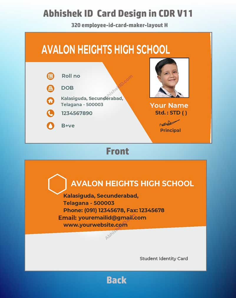 CorelDraw ID Card Templates for industrial office use and organizational worker badge generation.