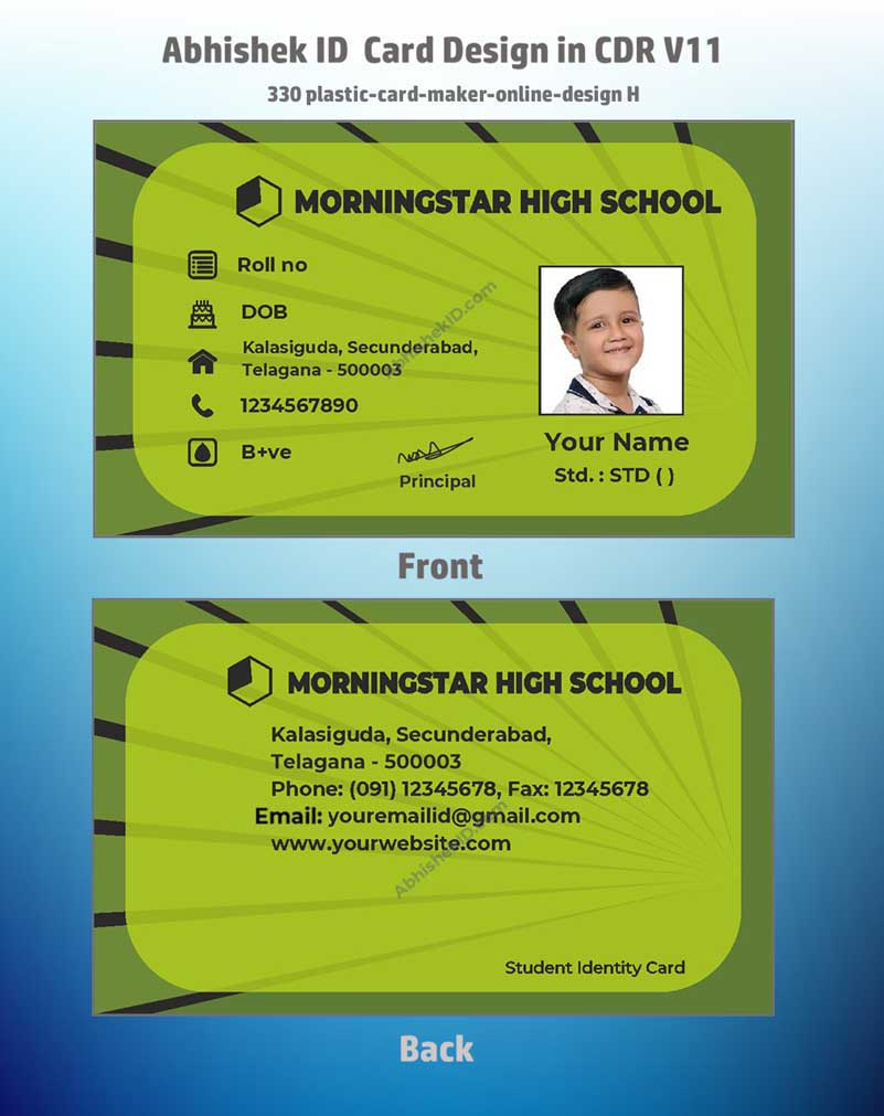 CorelDraw ID Card Templates for commercial ID card printing and hard plastic badge deployment.