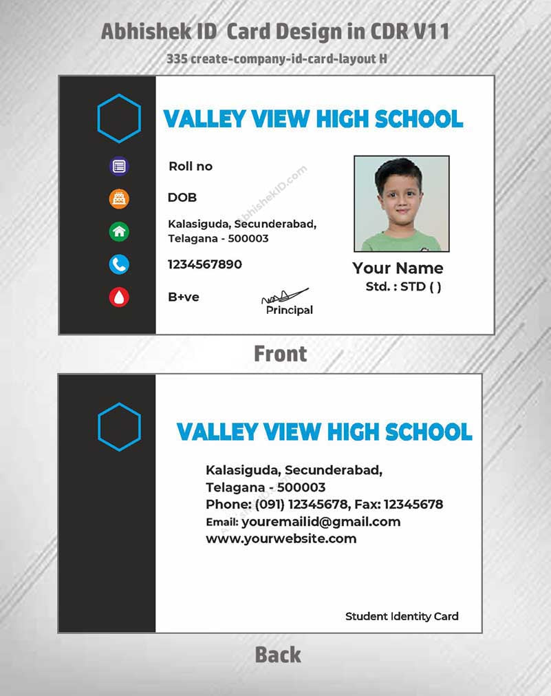 CorelDraw ID Card Templates for corporate ID card production and business structure identification.