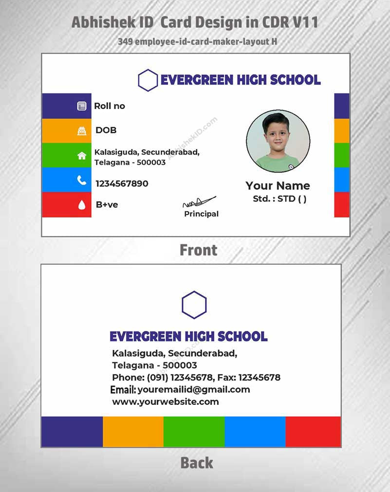 CorelDraw ID Card Templates for standard corporate office use and staff layout implementation.