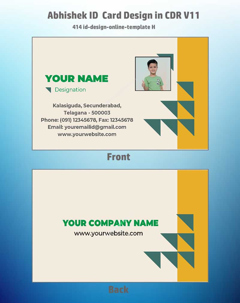 CorelDraw 11 ID Card Templates for film set production assistants and movie studio access.