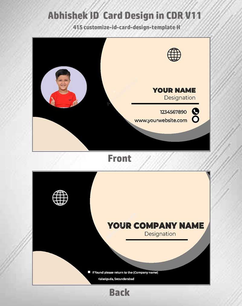 CorelDraw 11 ID Card Templates for waste management personnel and sanitation worker credentials.