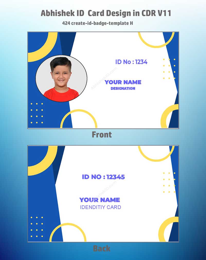 CorelDraw 11 ID Card Templates for corporate fleet drivers and authorized vehicle operator badges.