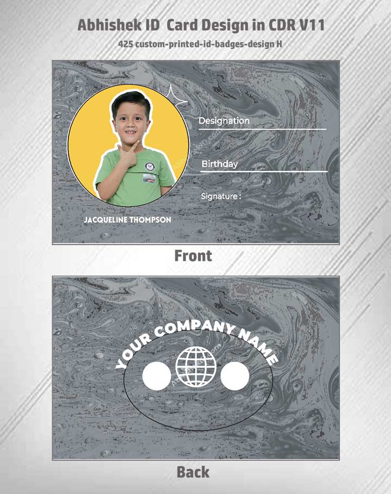 CorelDraw 11 ID Card Templates for corporate wellness center staff and company gym passes.