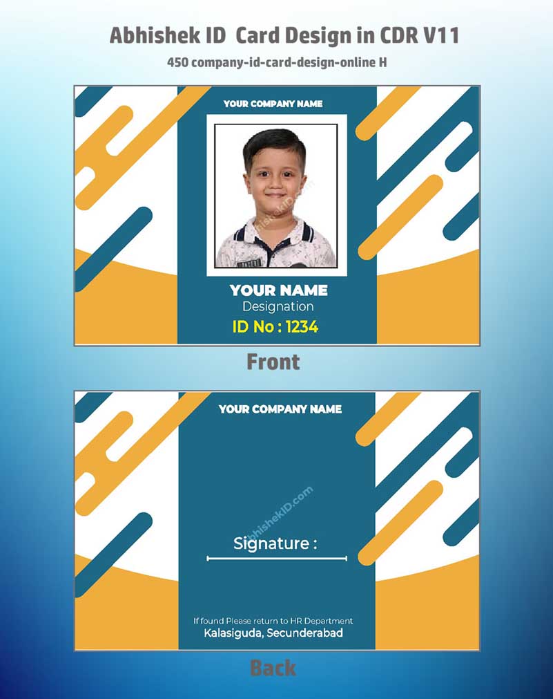 CorelDraw 11 ID Card Templates for freelance contractor passes and temporary vendor badging.