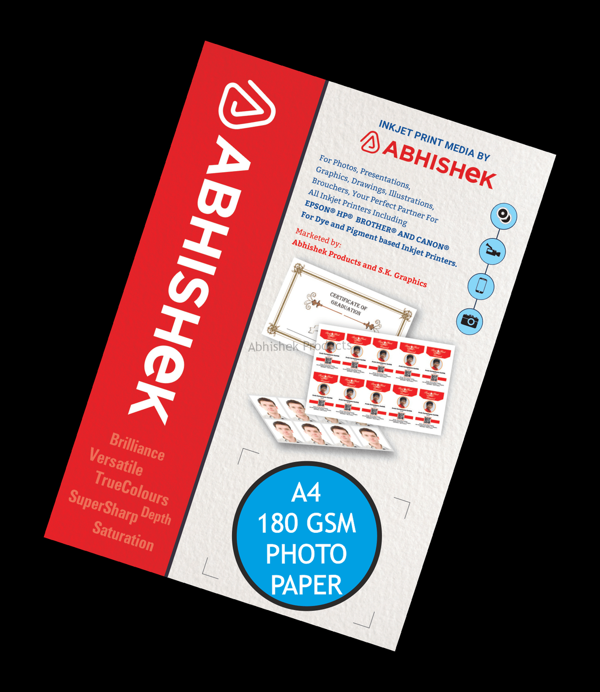 A4 180 Gsm Glossy Photo Paper for commercial photography prints and business brochures