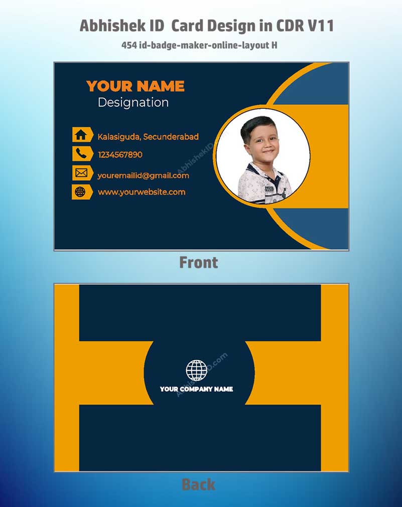 CorelDraw 11 ID Card Templates for corporate visitor logging and facility guest badging.