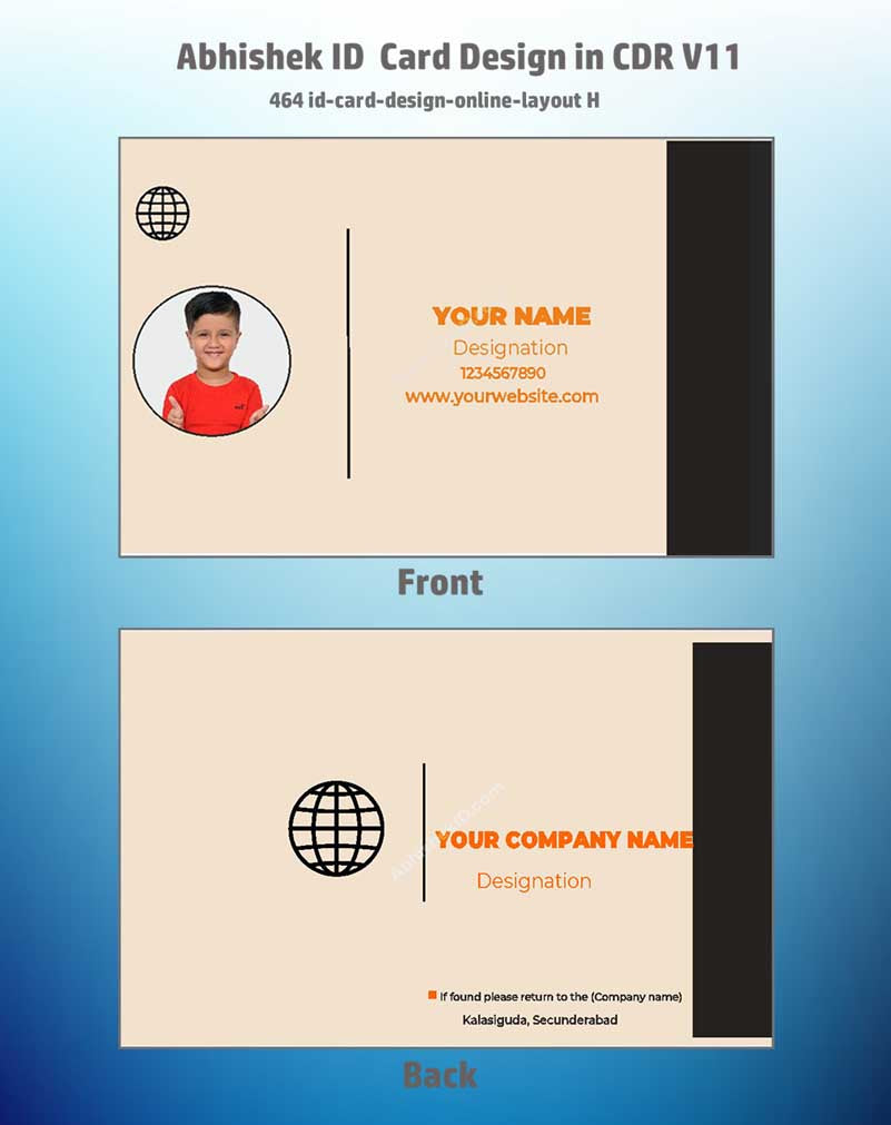 CorelDraw 11 ID Card Templates for data center access cards and secure IT personnel badging.