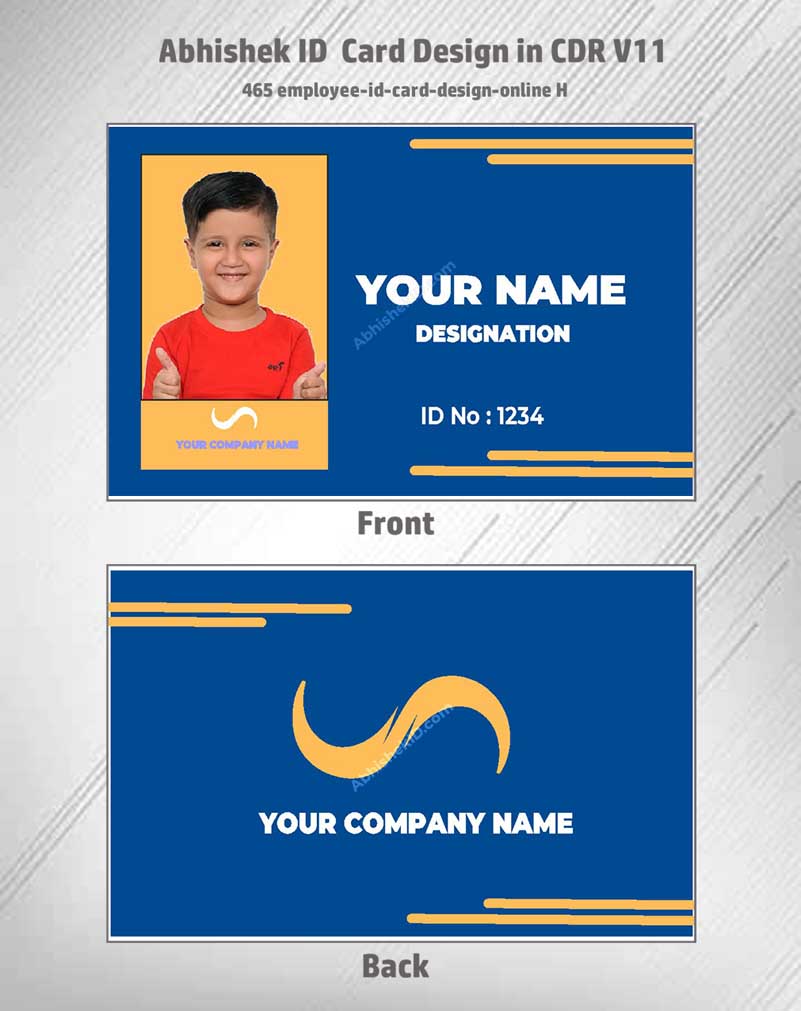 CorelDraw 11 ID Card Templates for cleaning staff badges and facility management credentials.