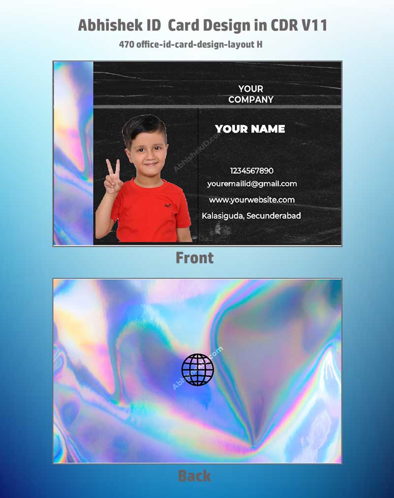 CorelDraw 11 ID Card Templates for remote worker IDs and hybrid corporate identification.