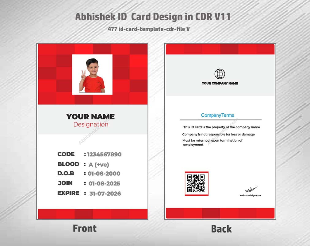 CorelDraw 11 ID Card Templates for logistics driver badges and delivery personnel tracking.