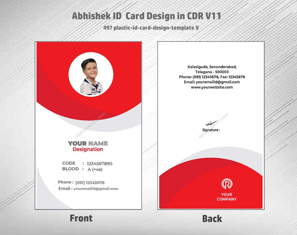 CorelDraw 11 ID Card Templates for retail employee name tags and store personnel tracking.