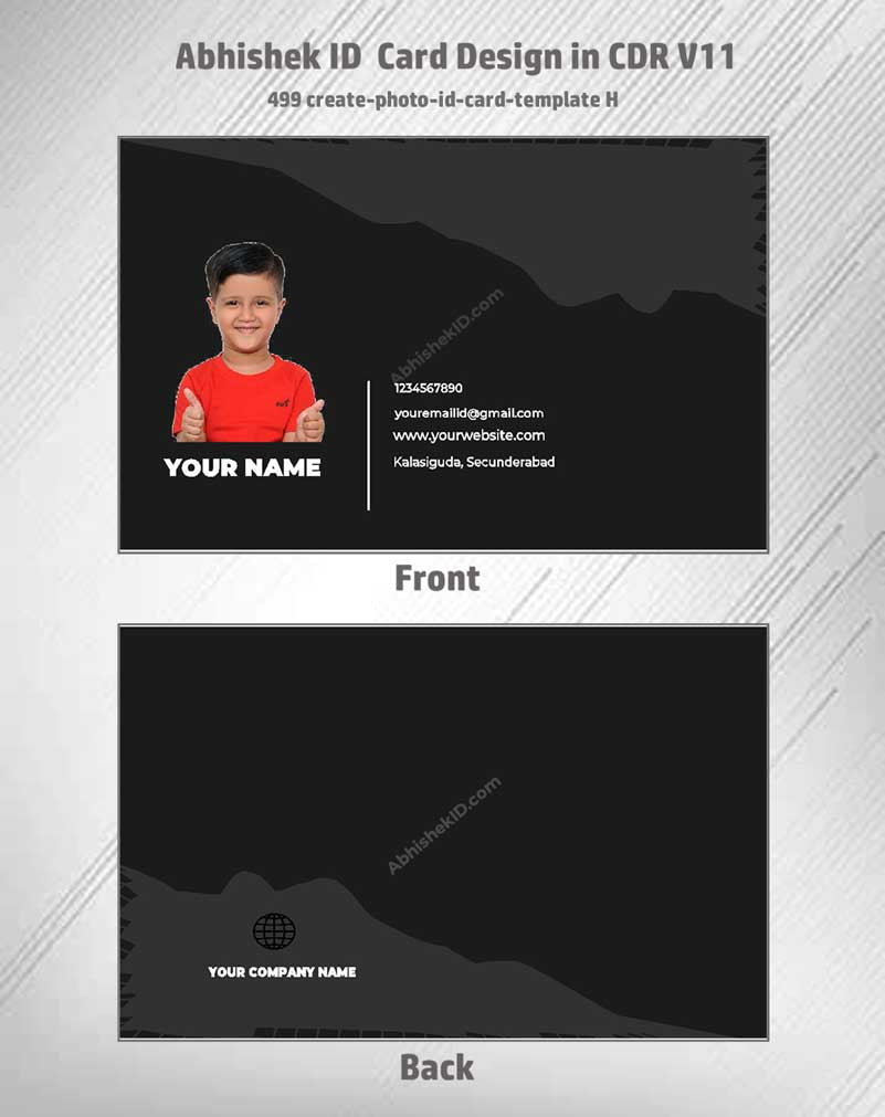 CorelDraw 11 ID Card Templates for government contractor badges and official credential printing.