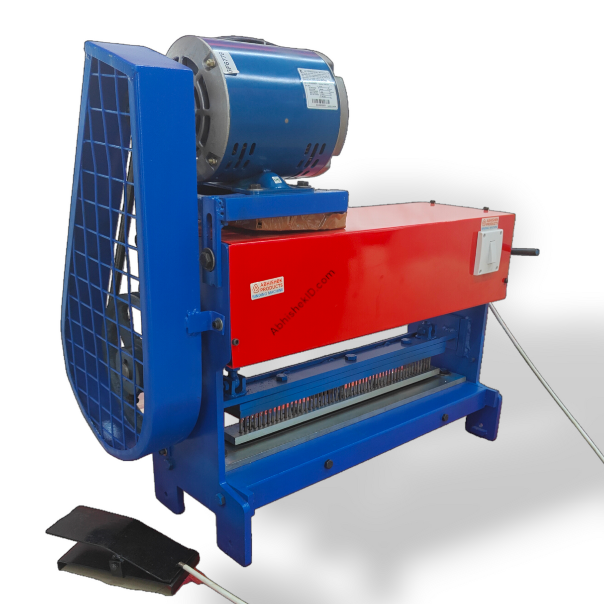 A3 4mm Electric Spiral Binding Machine processing financial portfolios for accounting firm presentation materials.