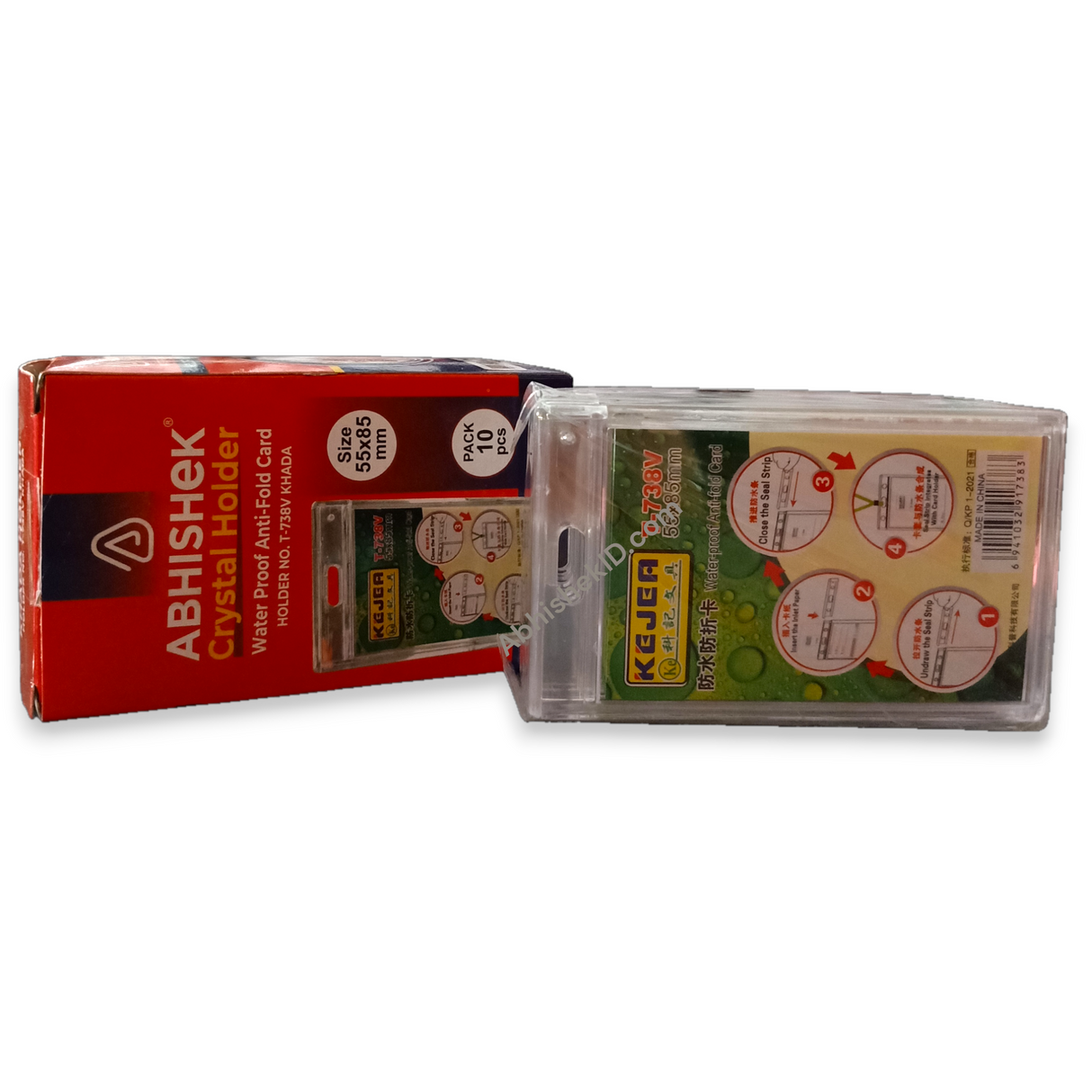 T738V Transparent PVC Holder for RFID access cards and corporate office security badges