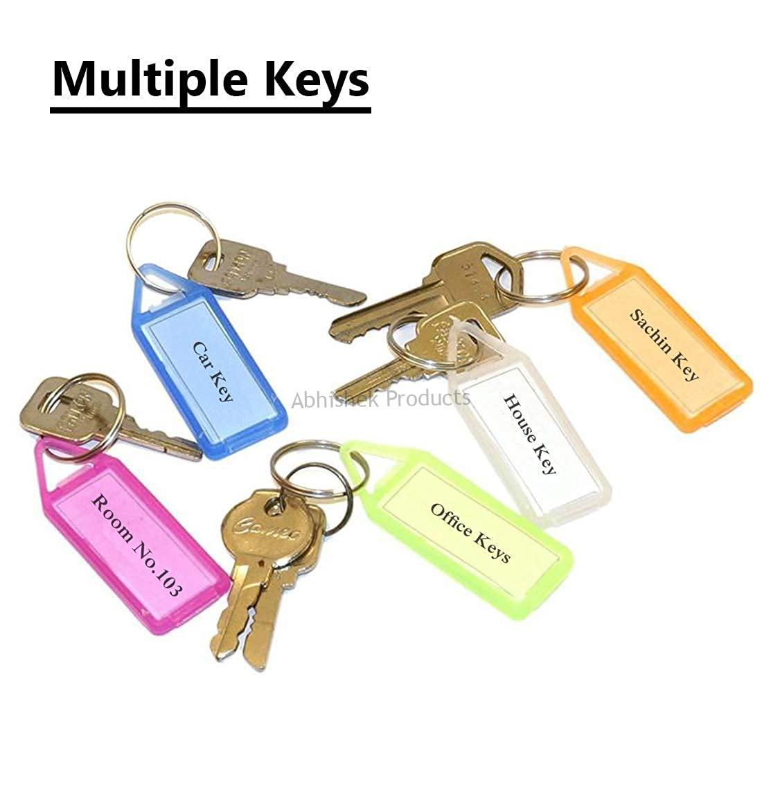 Multicolor Key Tags with Labels | Keychain Set for Organizers - View 3 - abhishekid.com