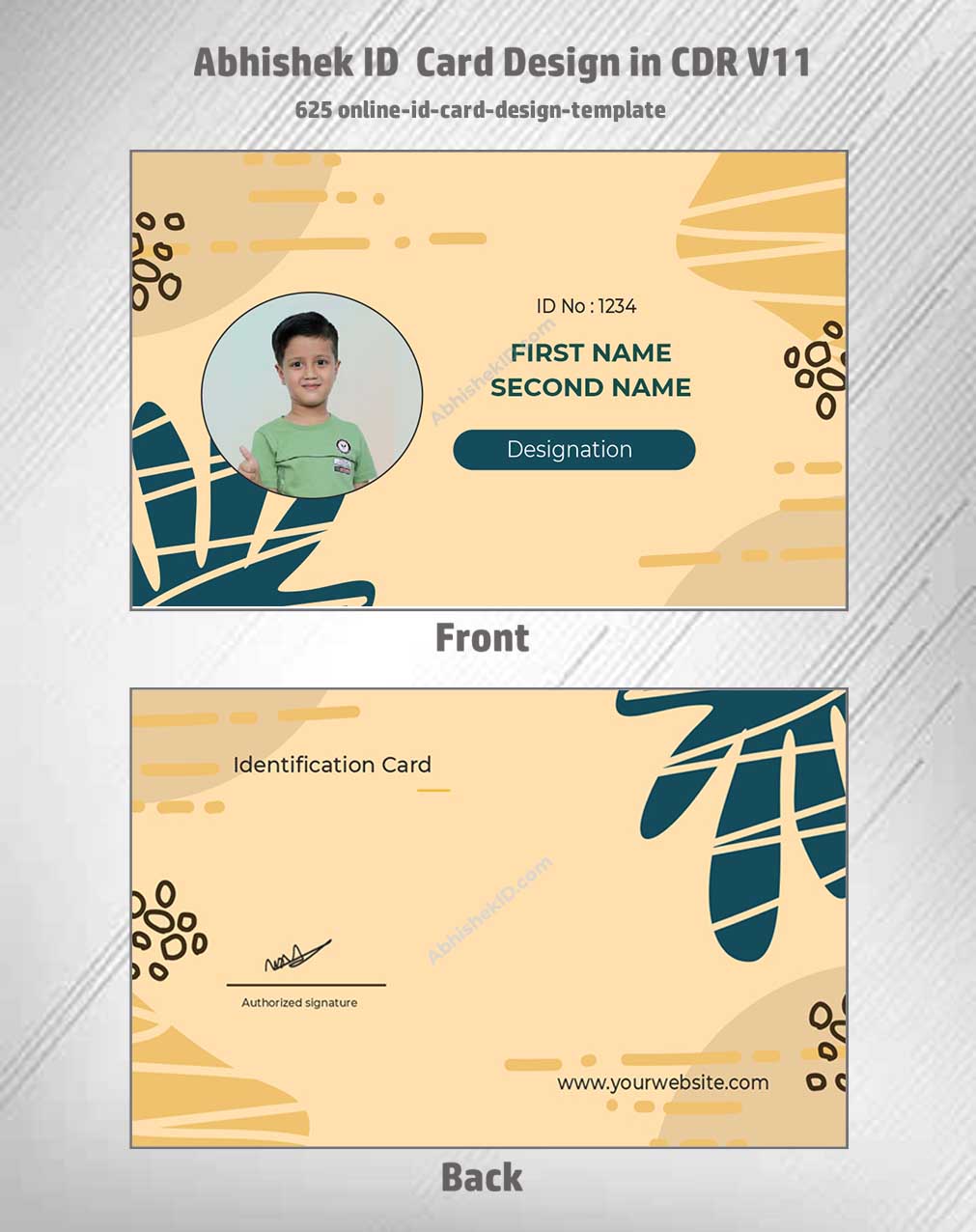 CorelDraw 11 ID Card Templates for digital ID layout structuring and corporate security systems