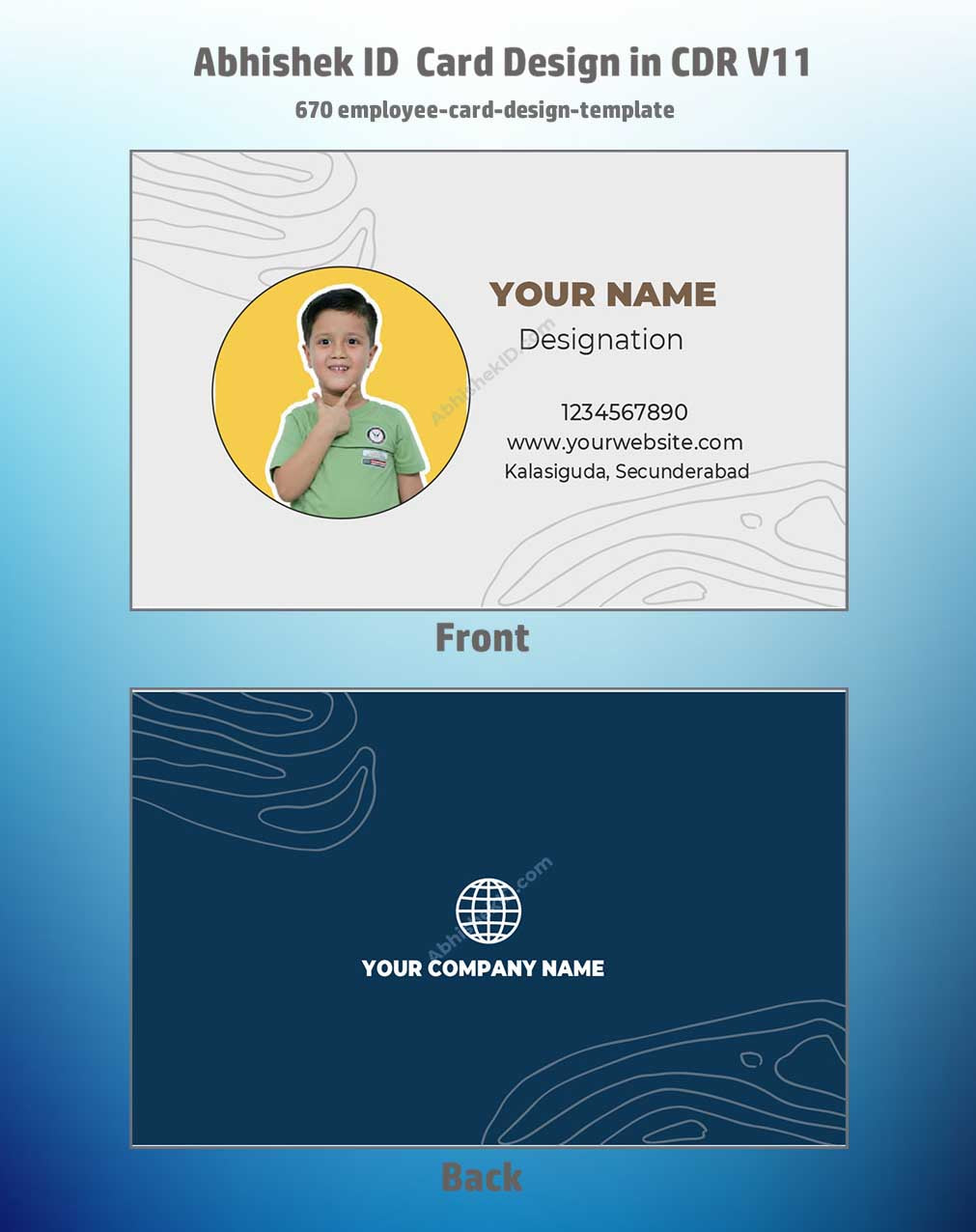 CorelDraw 11 ID Card Templates for staff card formatting frameworks and secure corporate badge printing