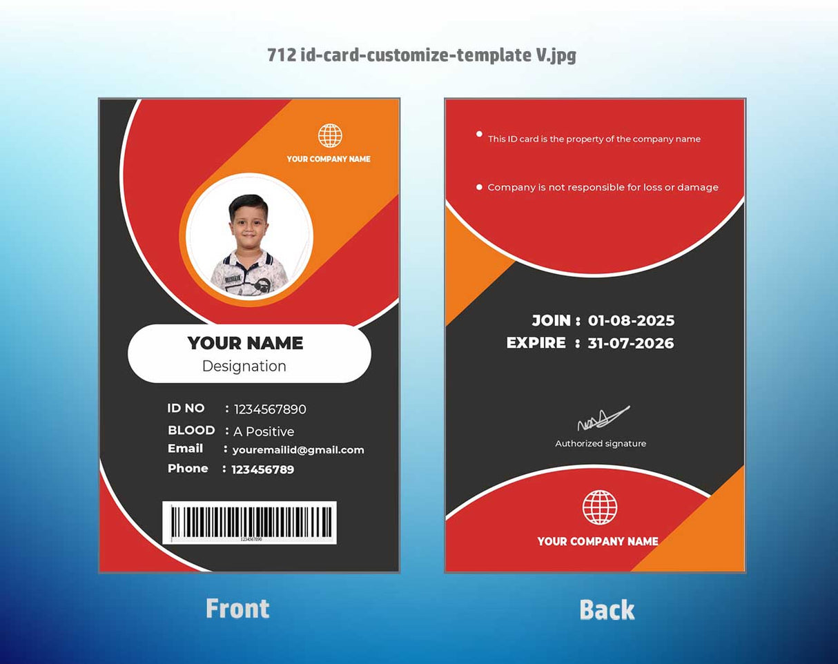 100 ID Card Templates for CorelDraw (CDR) | 100% Editable - View 99 - abhishekid.com