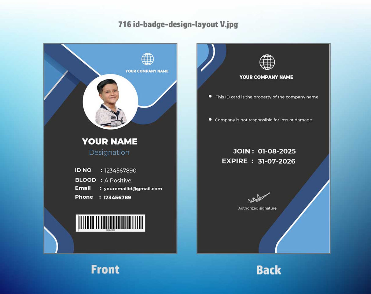 100 ID Card Templates for CorelDraw (CDR) | 100% Editable - View 48 - abhishekid.com