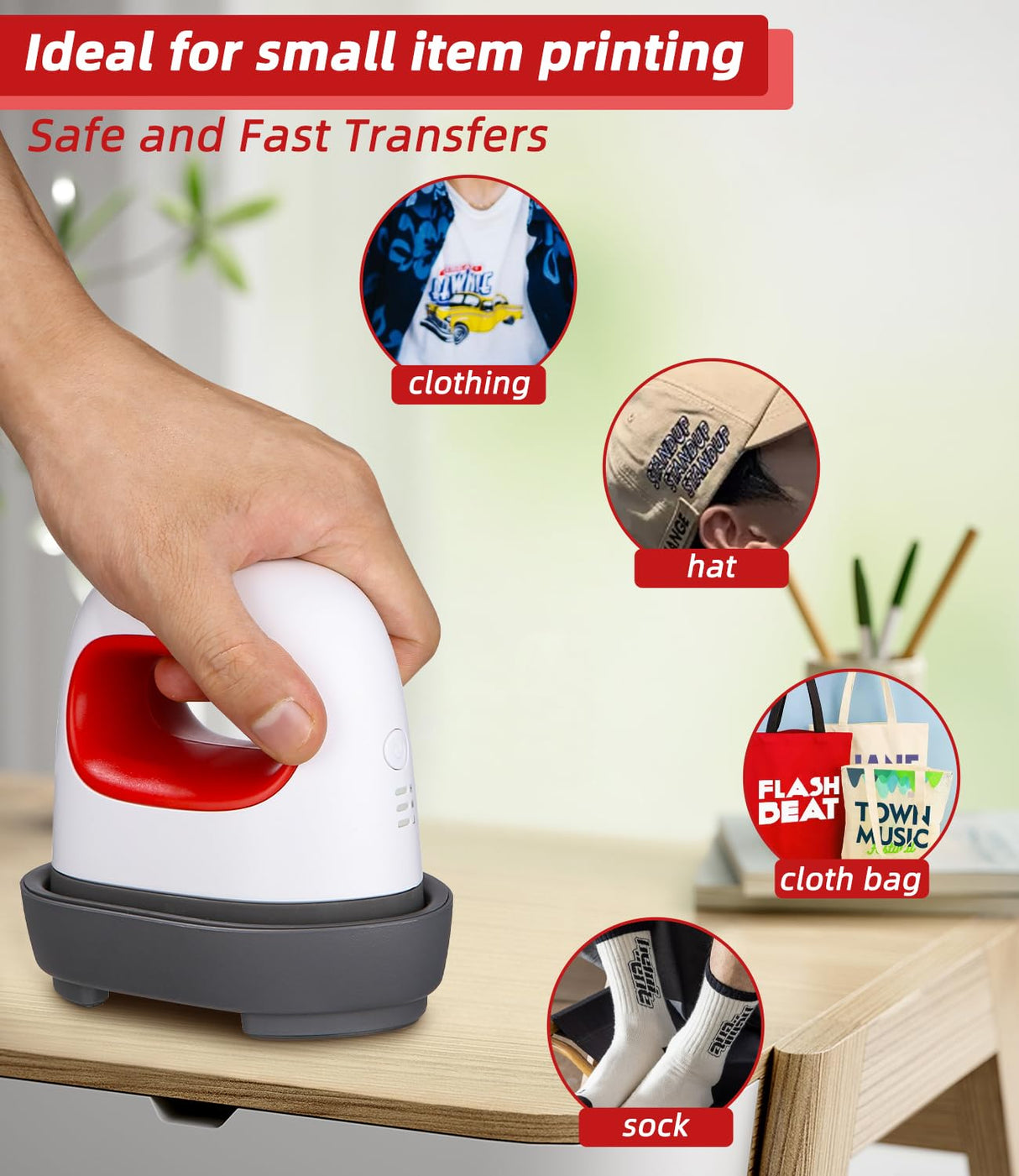 Mini Heat Press Machine safety base integration for secure commercial workstation operations management