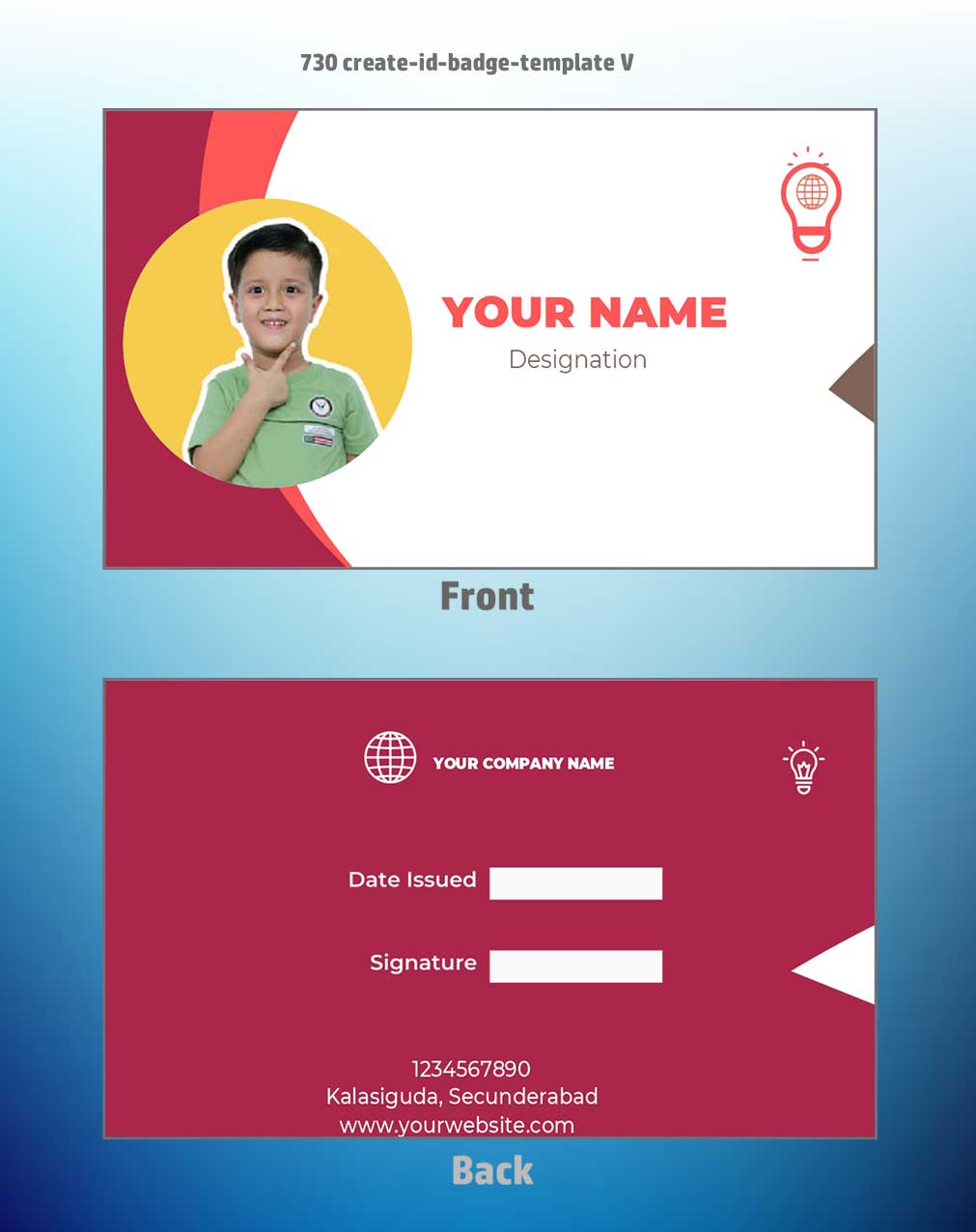 100 ID Card Templates for CorelDraw (CDR) | 100% Editable - View 50 - abhishekid.com