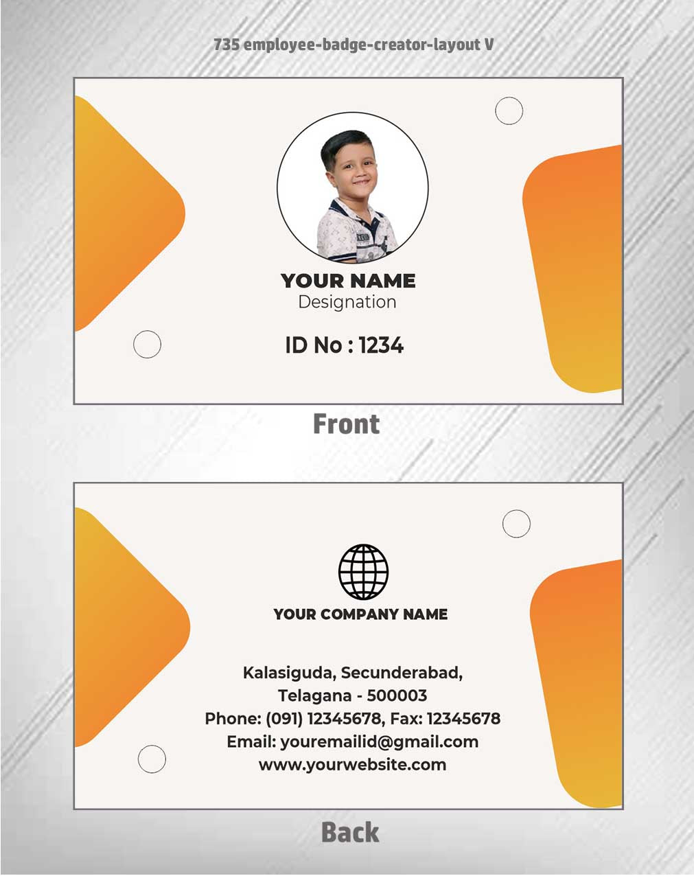 100 ID Card Templates for CorelDraw (CDR) | 100% Editable - View 105 - abhishekid.com