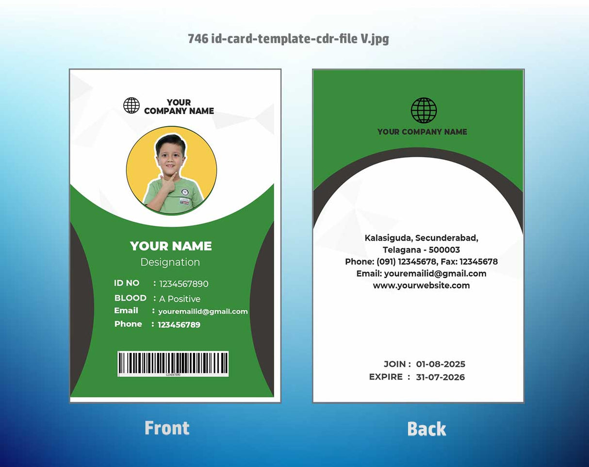 100 ID Card Templates for CorelDraw (CDR) | 100% Editable - View 66 - abhishekid.com