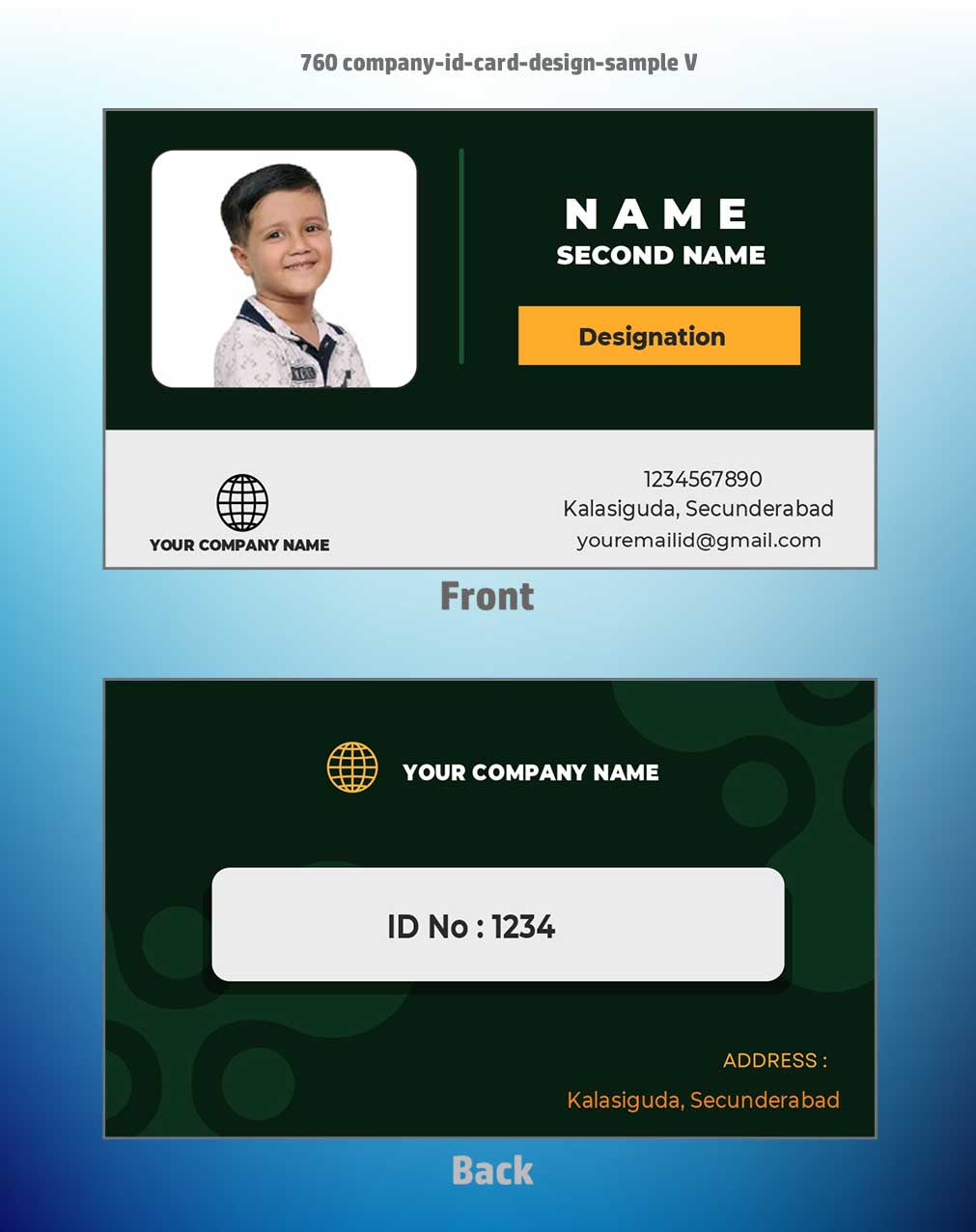 100 ID Card Templates for CorelDraw (CDR) | 100% Editable - View 37 - abhishekid.com