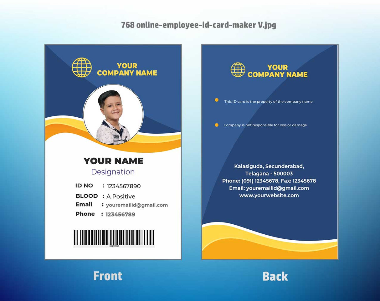100 ID Card Templates for CorelDraw (CDR) | 100% Editable - View 44 - abhishekid.com