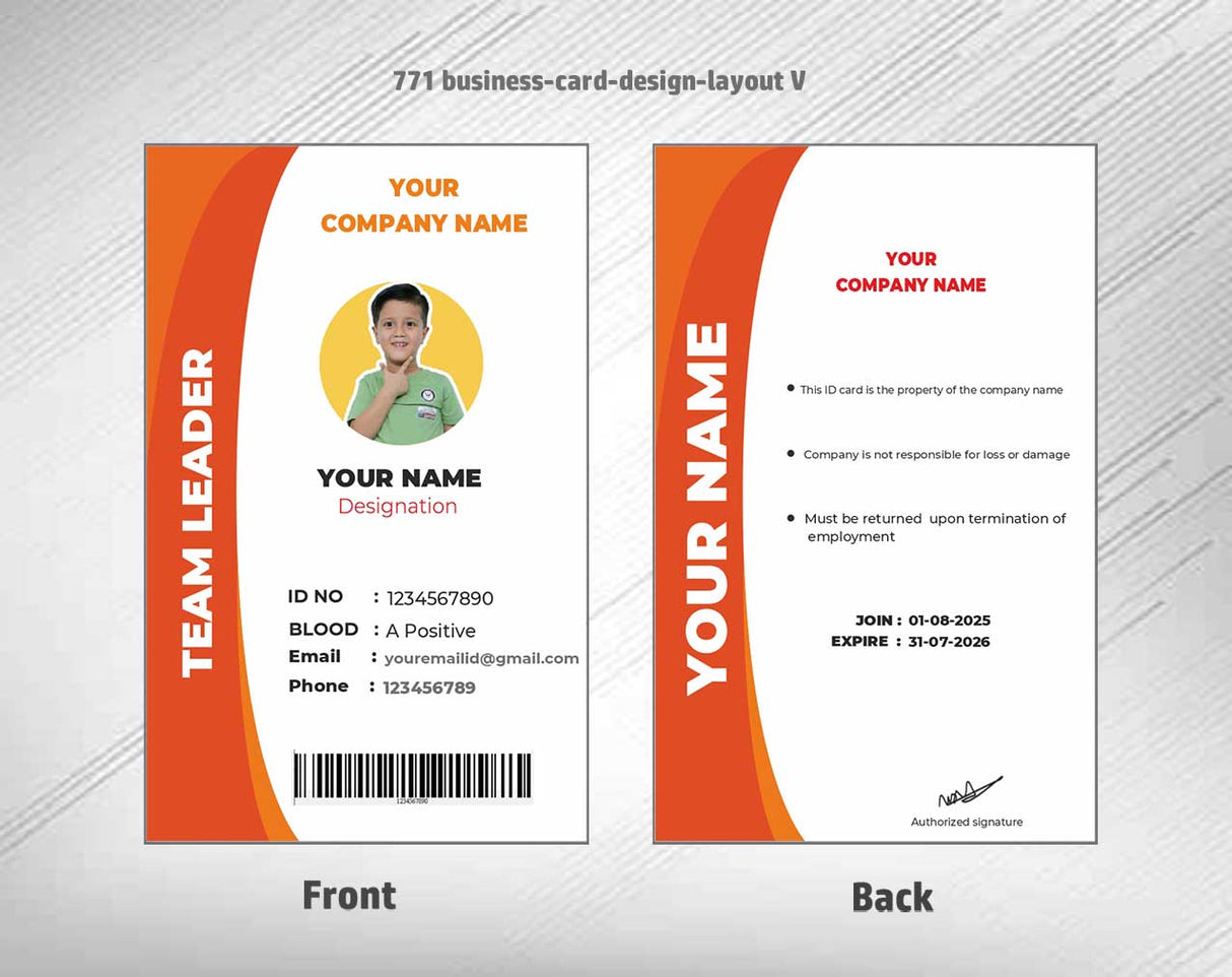 100 ID Card Templates for CorelDraw (CDR) | 100% Editable - View 53 - abhishekid.com