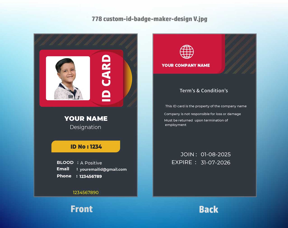 100 ID Card Templates for CorelDraw (CDR) | 100% Editable - View 70 - abhishekid.com