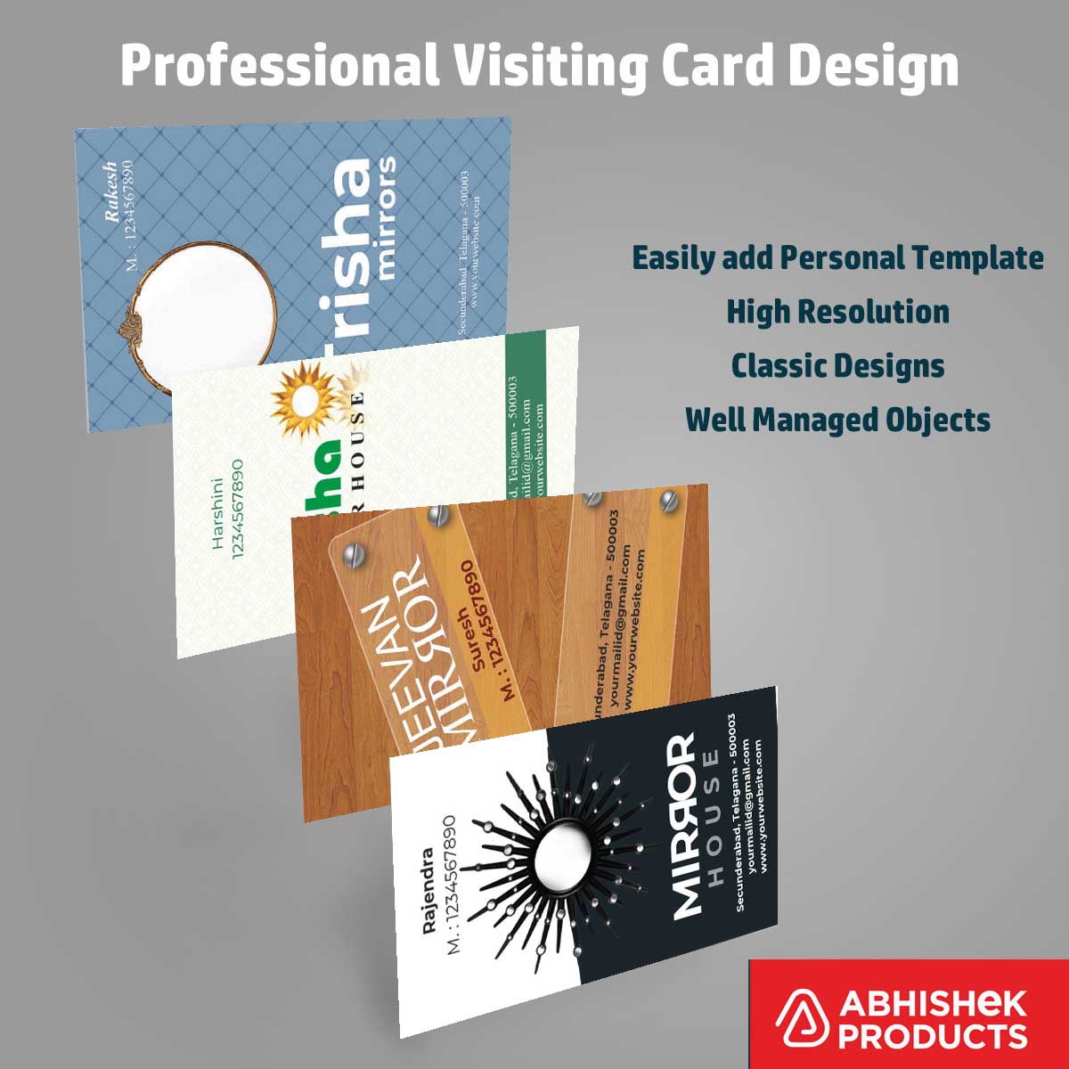 Tailor and welding works visiting card design files — 100 CDR v11 instant download India
