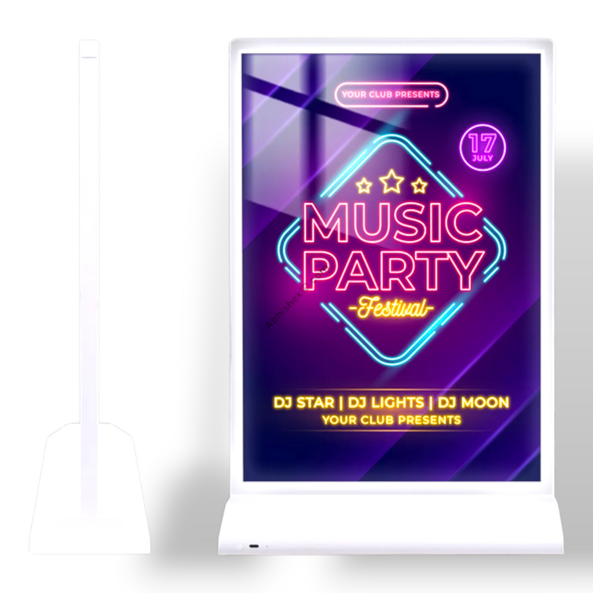 A3 LED Advertising Light Box glowing poster frame for fast food counter advertising