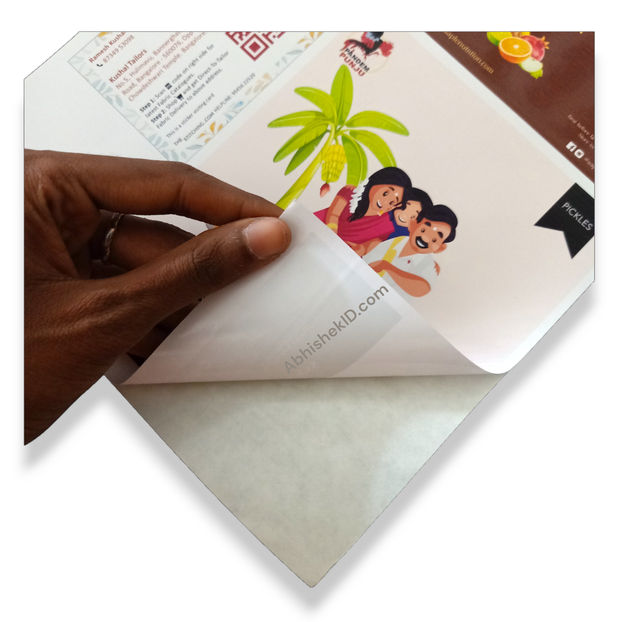 A4 Glossy Chocolate Sticker Wrapper enabling quick custom wrapper production for commercial party supply businesses