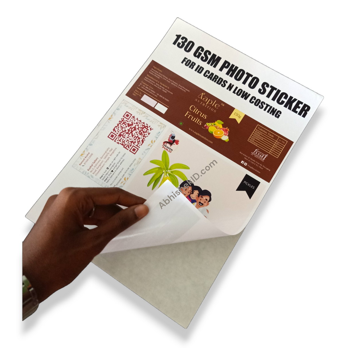 A4 Glossy Chocolate Sticker Wrapper 130gsm for crafting detailed brand logos on dessert packaging