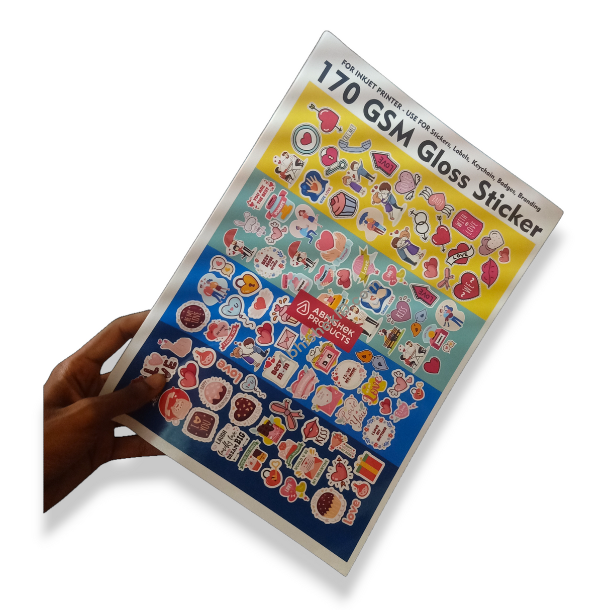 A4 170 Gsm Adhesive Photo Sticker printer paper for custom barcode inventory labels